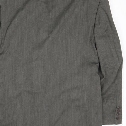 Hugo James Mens Grey Wool Jacket Suit Jacket Size 40 Regular