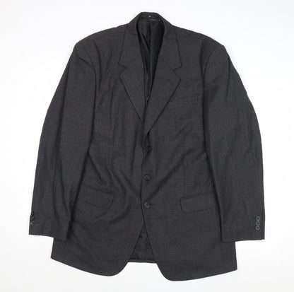 James Barry Mens Grey Wool Jacket Suit Jacket Size 42 Regular