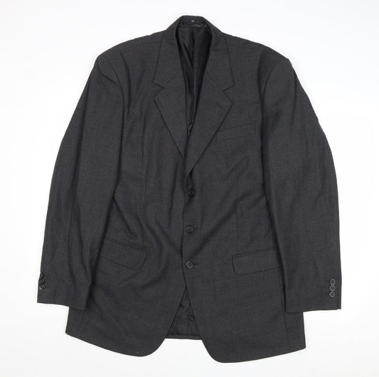 James Barry Mens Grey Wool Jacket Suit Jacket Size 42 Regular