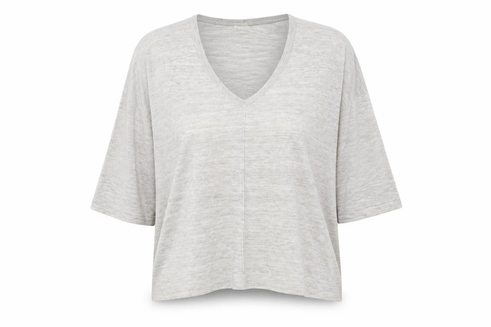 NEXT Womens Grey V-Neck Viscose Pullover Jumper Size L
