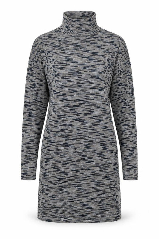 Topshop Womens Multicoloured Geometric Viscose Jumper Dress Size 8 High Neck Pullover