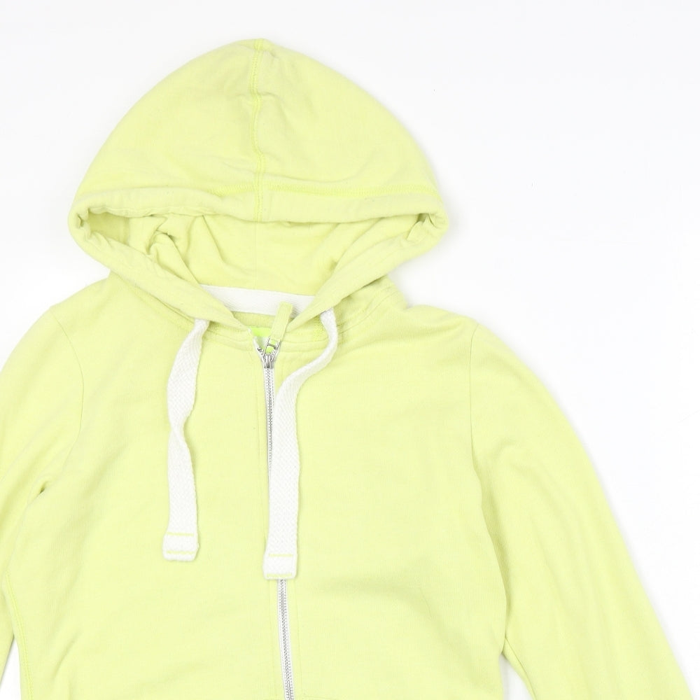 NEXT Womens Yellow Polyester Full Zip Hoodie Size 6 Zip