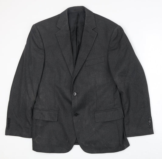 Marks and Spencer Mens Grey Polyester Jacket Suit Jacket Size 38 Regular
