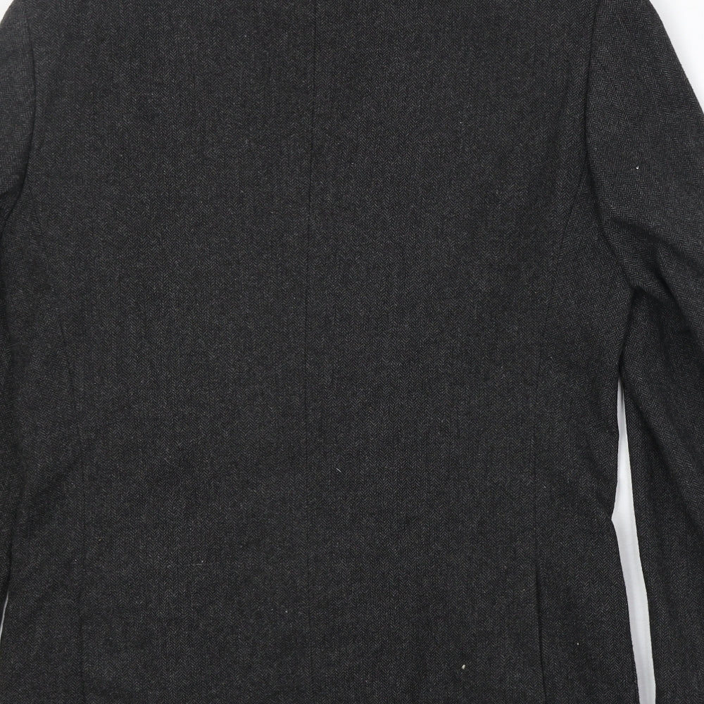 Aspen & Court Mens Grey Wool Jacket Blazer Size 38 Regular