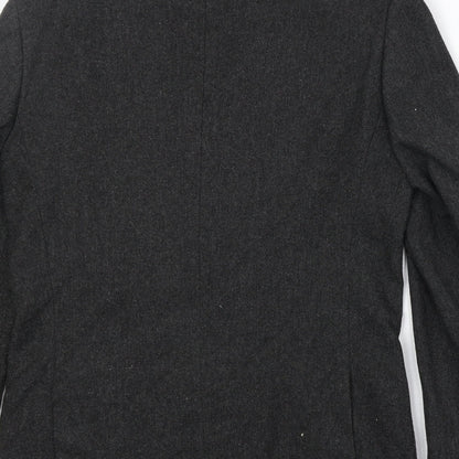 Aspen & Court Mens Grey Wool Jacket Blazer Size 38 Regular