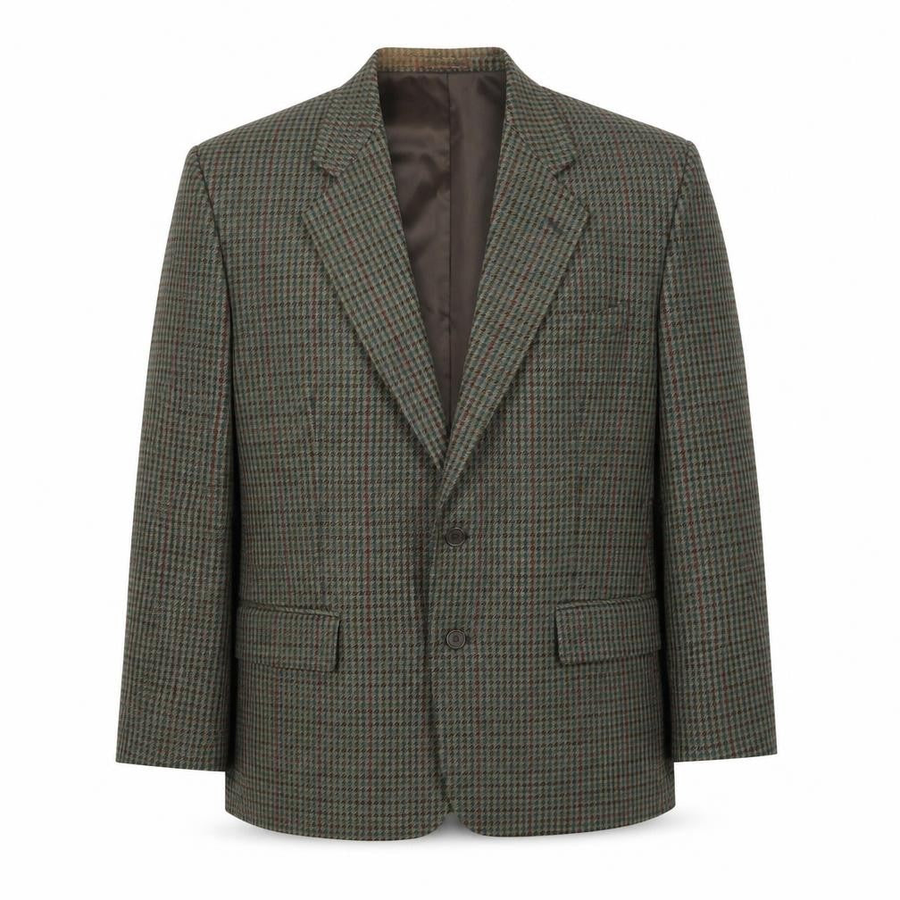 Greenwood Classic Mens Multicoloured Geometric Wool Jacket Blazer Size 42 Regular
