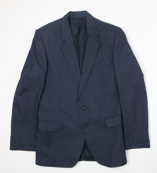 Centar Mens Blue Polyester Jacket Suit Jacket Size 44 Regular