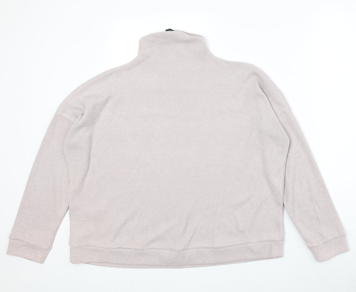 New Look Womens Pink High Neck Polyester Pullover Jumper Size M