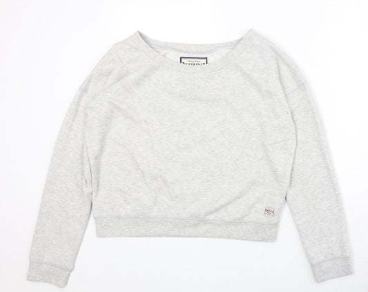 New Look Womens Grey Polyester Pullover Sweatshirt Size 14 Pullover