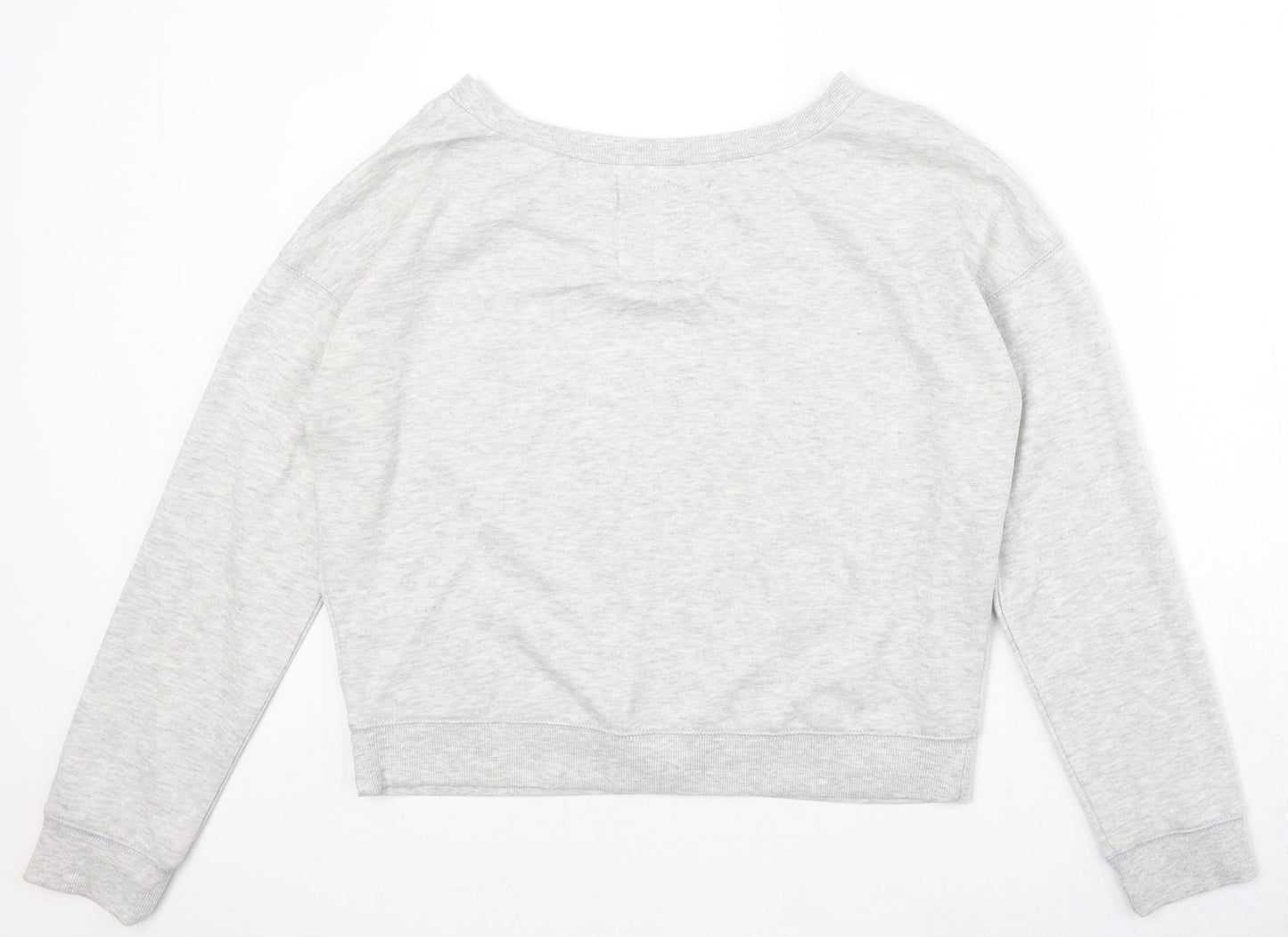 New Look Womens Grey Polyester Pullover Sweatshirt Size 14 Pullover