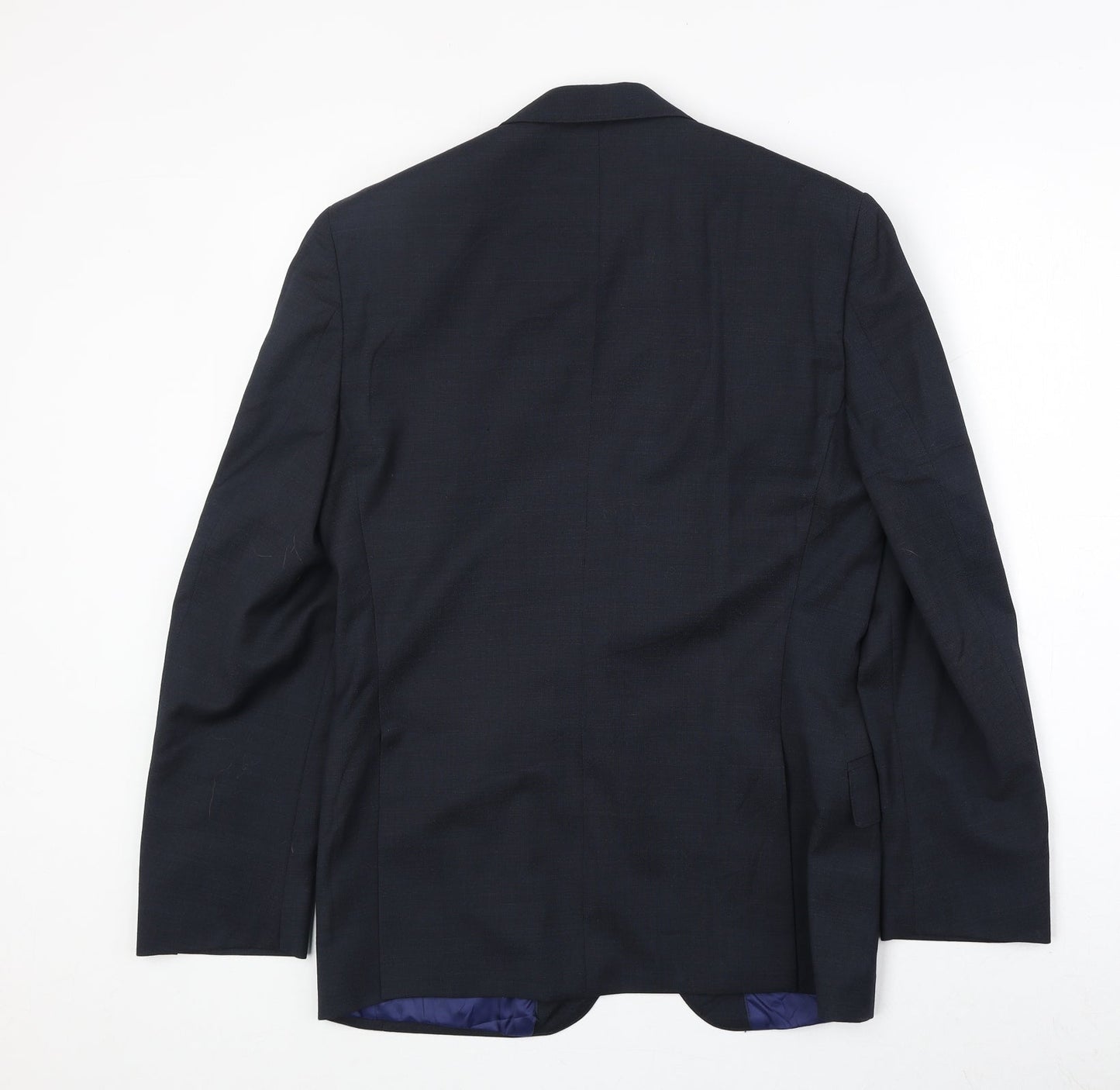 Marks and Spencer Mens Blue Wool Jacket Suit Jacket Size 36 Regular