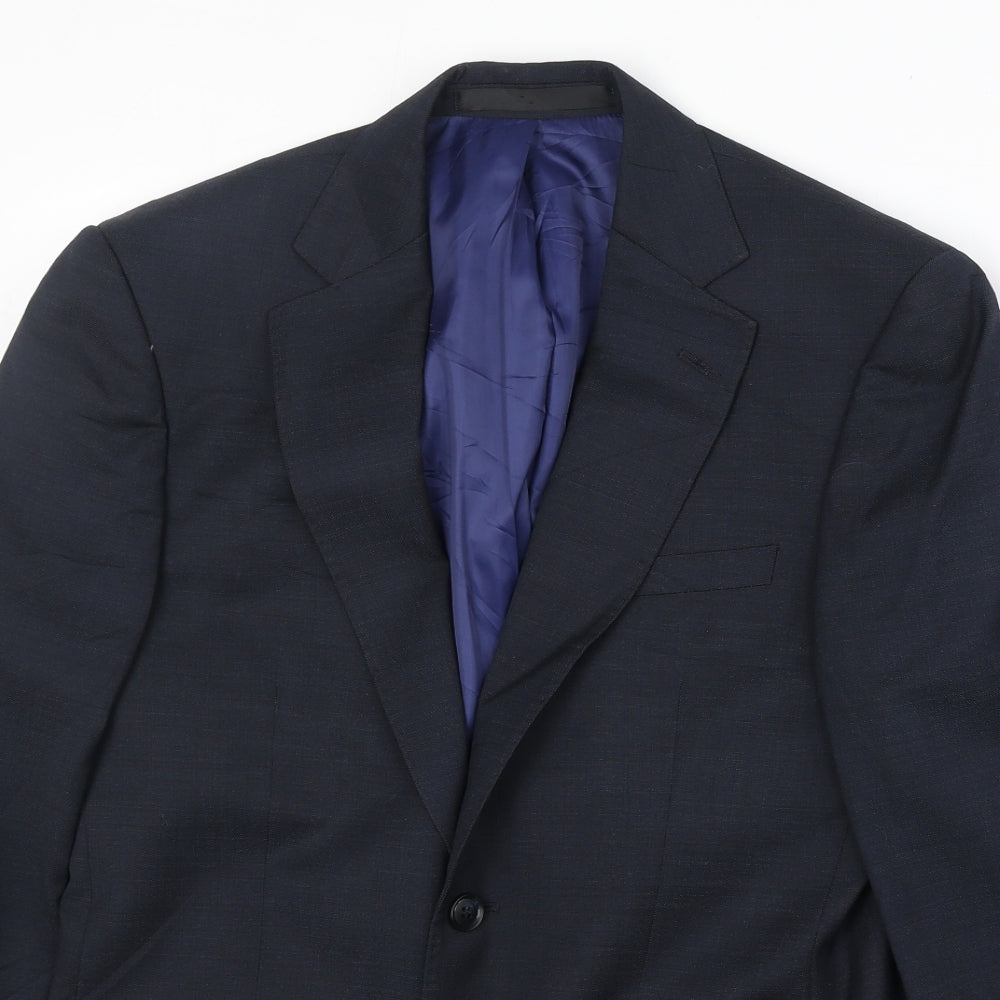 Marks and Spencer Mens Blue Wool Jacket Suit Jacket Size 36 Regular