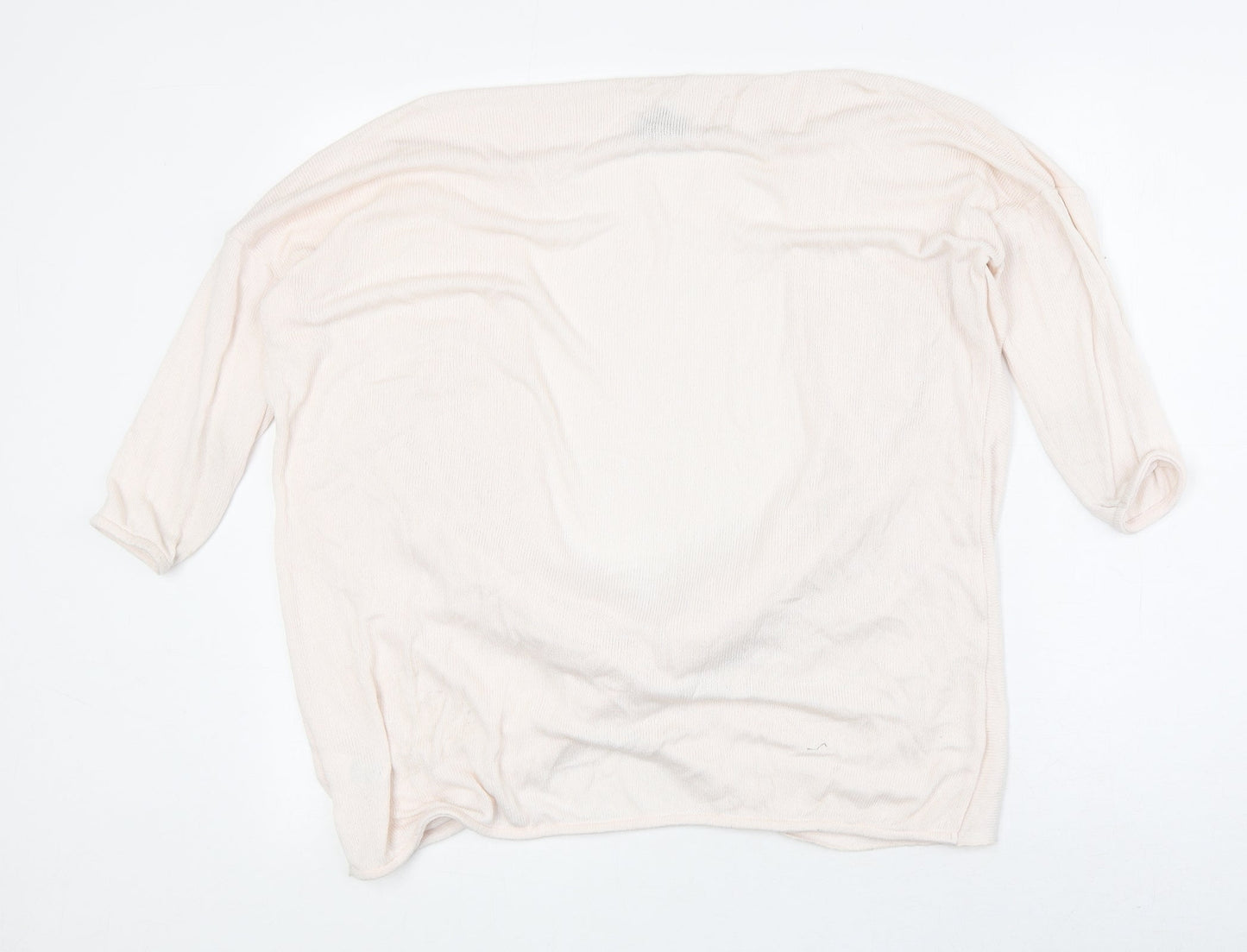 River Island Womens Pink V-Neck Viscose Pullover Jumper Size 12