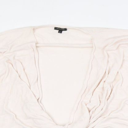 River Island Womens Pink V-Neck Viscose Pullover Jumper Size 12