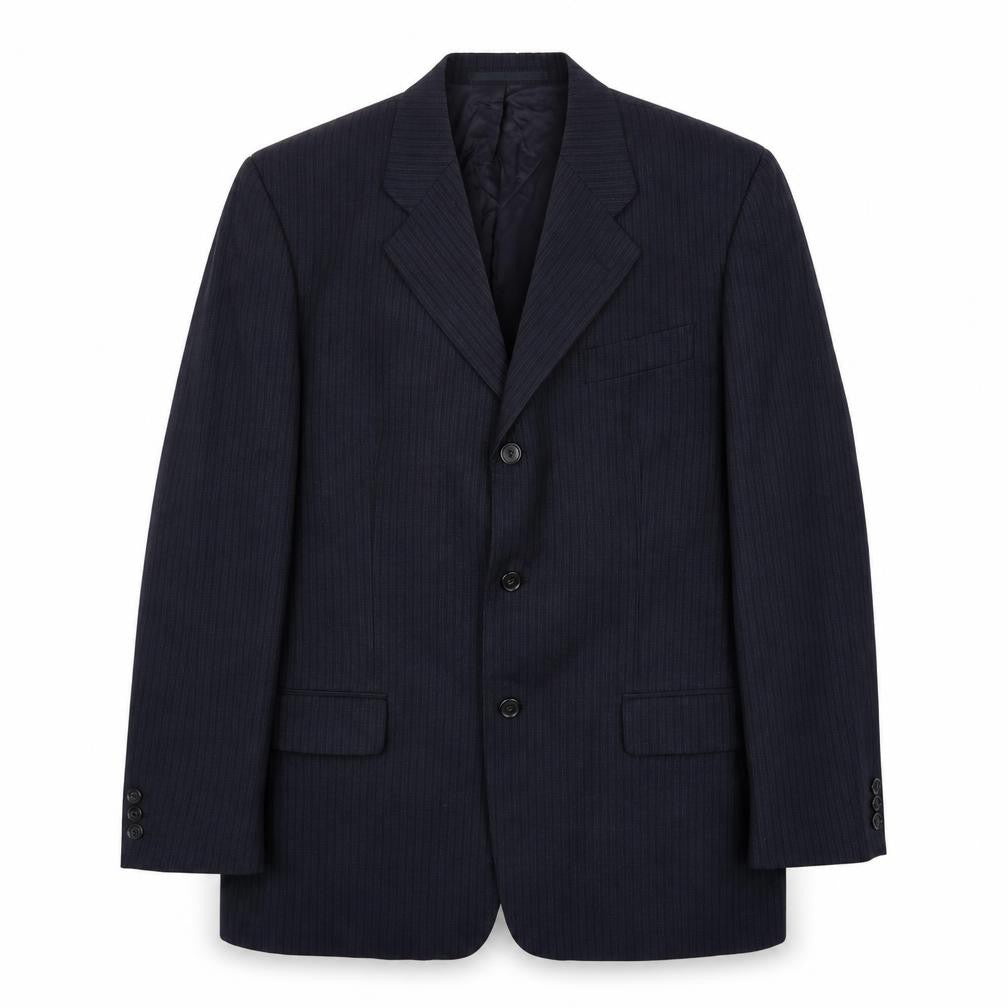 NEXT Mens Blue Striped Wool Jacket Suit Jacket Size 40 Regular