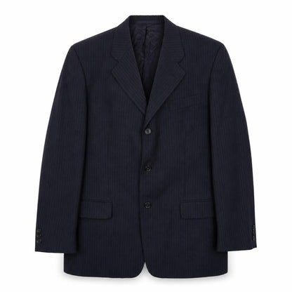 Next Mens Blue Striped Wool Jacket Suit Jacket Size 40 Regular