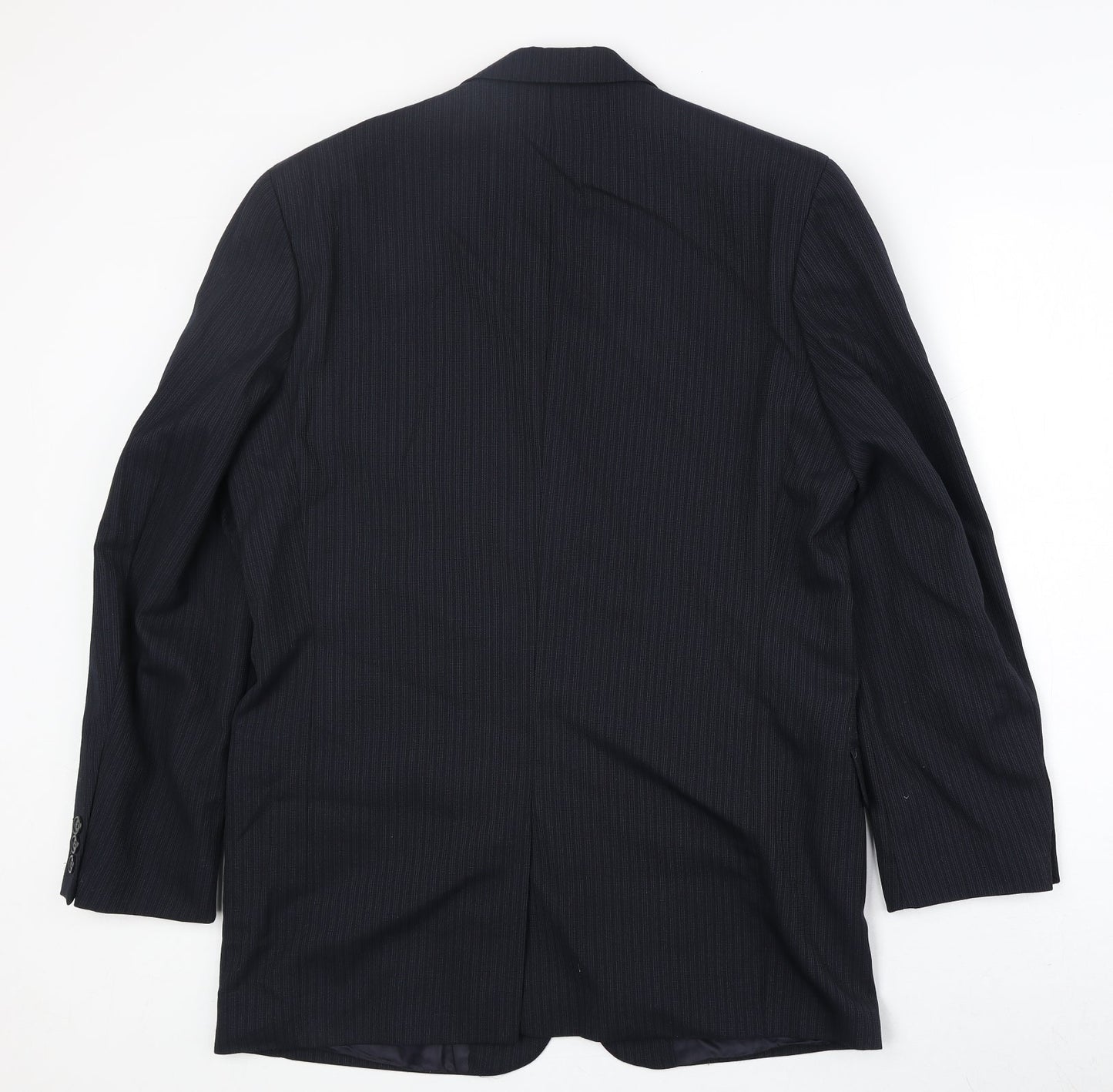 NEXT Mens Blue Striped Wool Jacket Suit Jacket Size 40 Regular