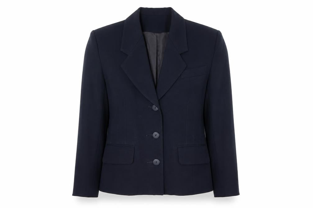 Elliott Lauren Womens Blue Polyester Jacket Blazer Size 8