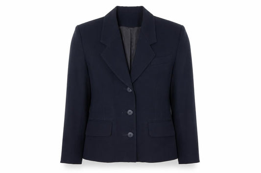 Elliott Lauren Womens Blue Polyester Jacket Blazer Size 8