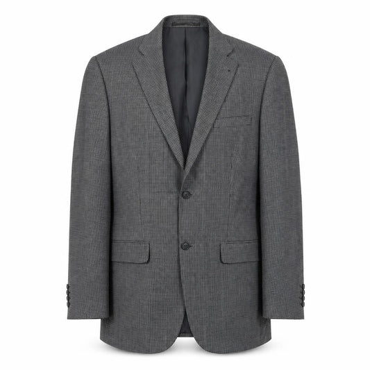 GreenWoods Mens Grey Geometric Polyester Jacket Blazer Size 40 Regular