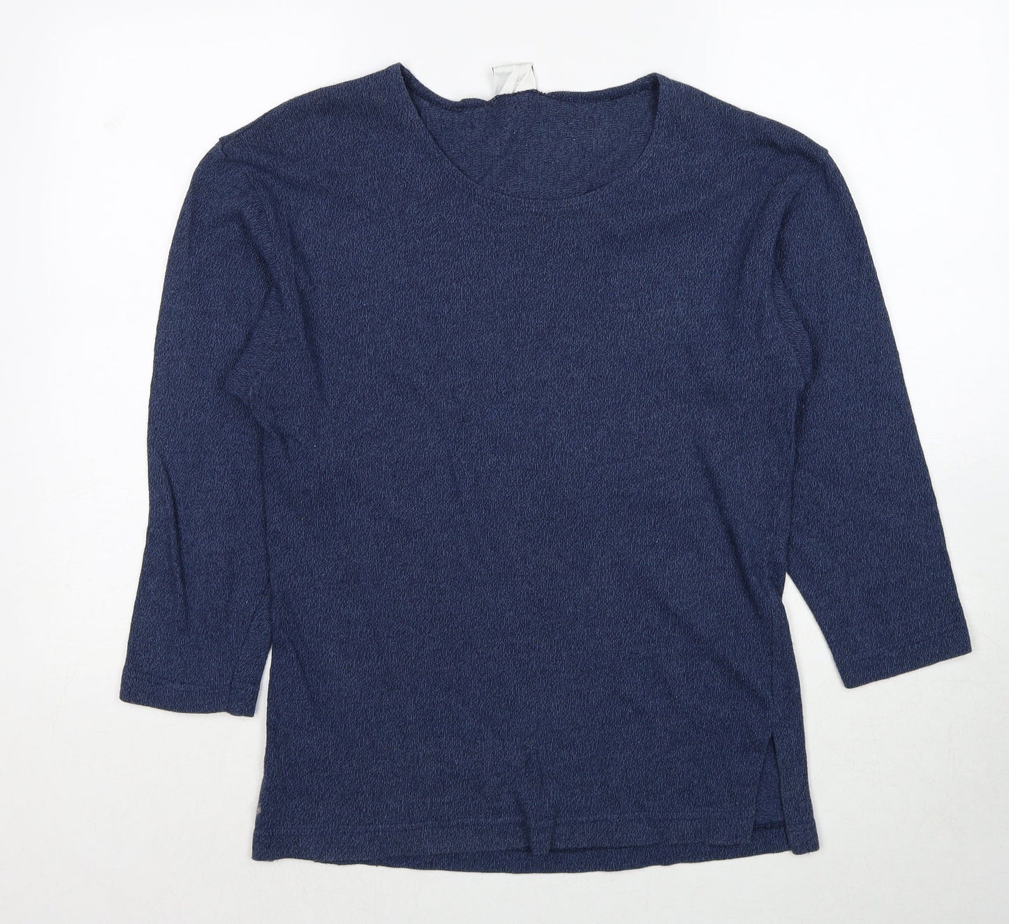 New Look Womens Blue Round Neck Cotton Pullover Jumper One Size