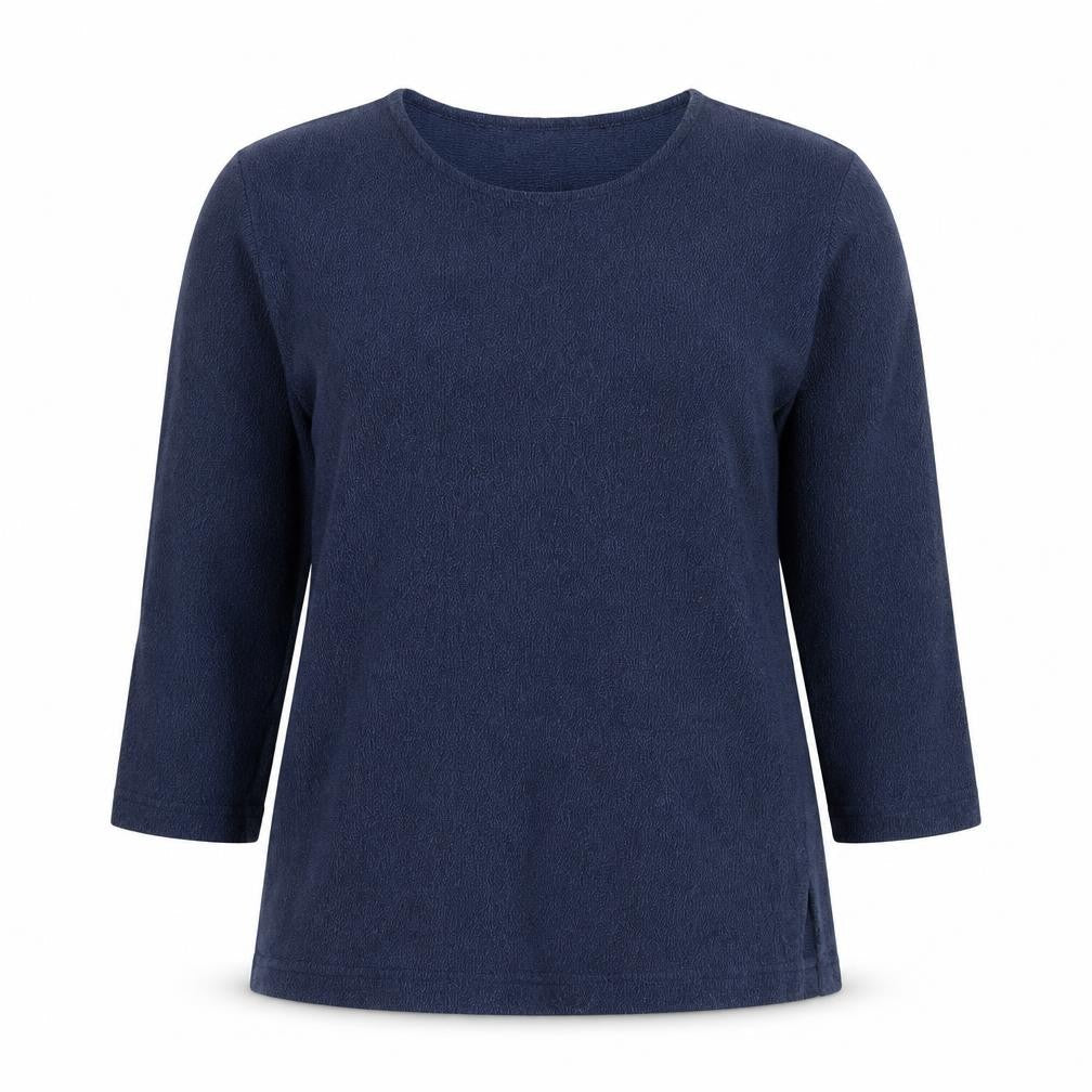 New Look Womens Blue Round Neck Cotton Pullover Jumper One Size