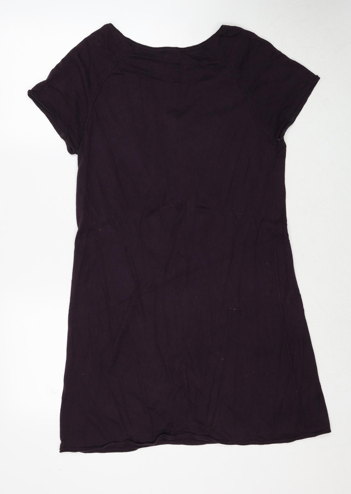 Gap Womens Purple Round Neck Polyester Pullover Jumper Size M