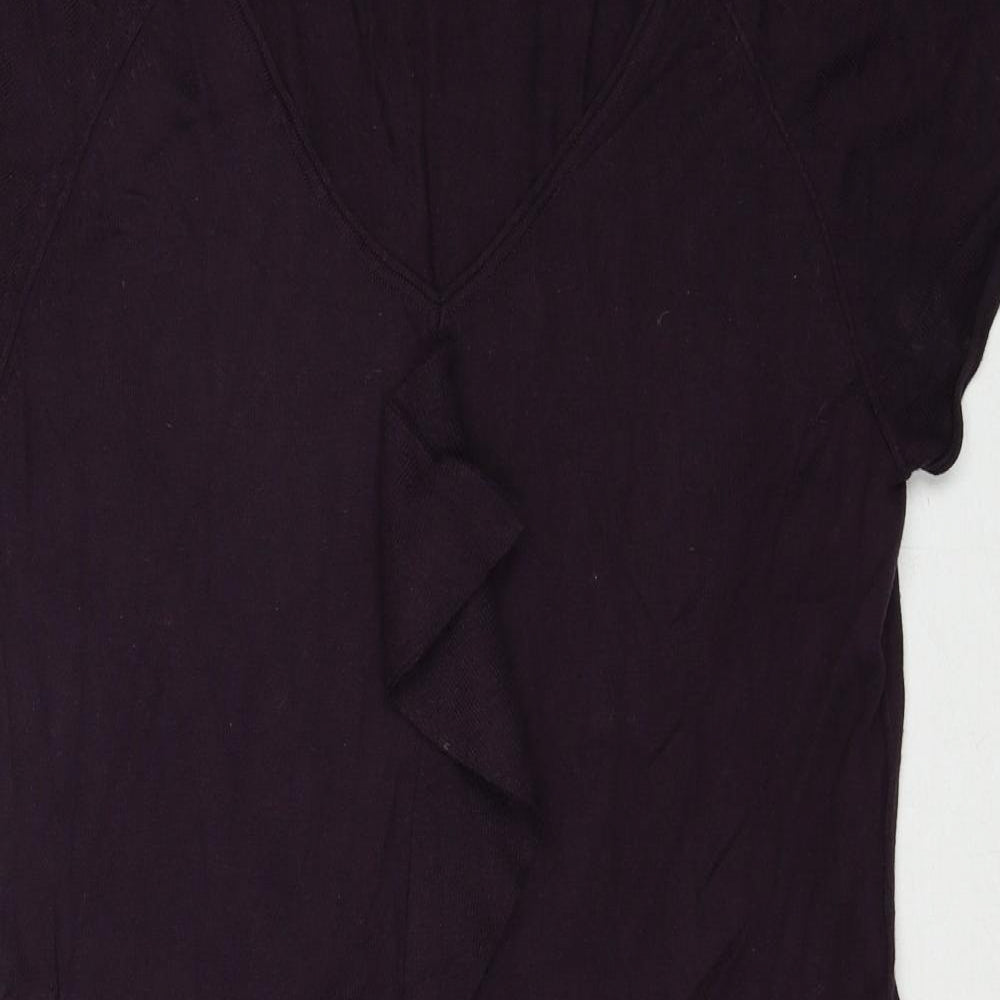 Gap Womens Purple Round Neck Polyester Pullover Jumper Size M