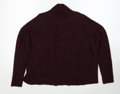 Warehouse Womens Red High Neck Acrylic Pullover Jumper Size M