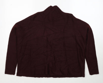 Warehouse Womens Red High Neck Acrylic Pullover Jumper Size M