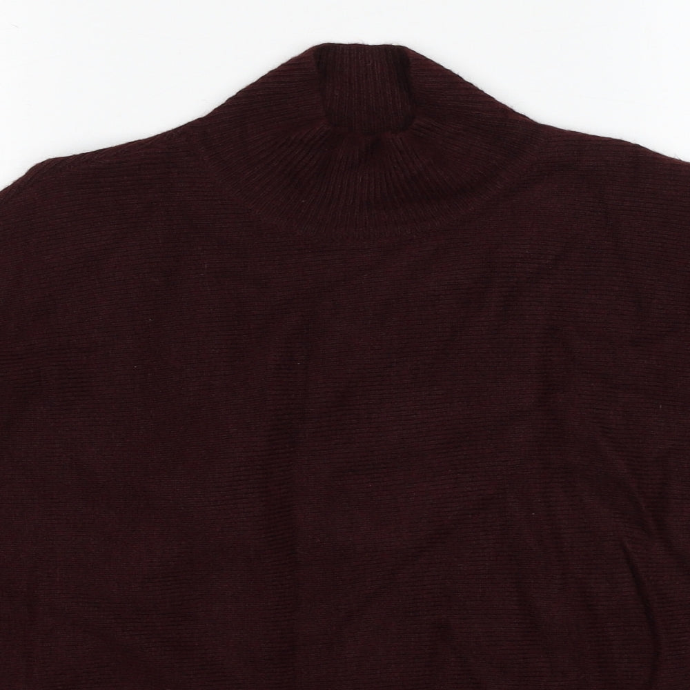 Warehouse Womens Red High Neck Acrylic Pullover Jumper Size M