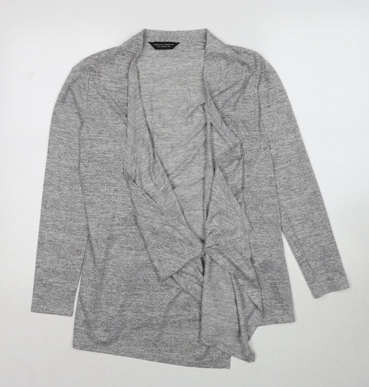 Dorothy Perkins Womens Grey V-Neck Polyester Cardigan Jumper Size 8