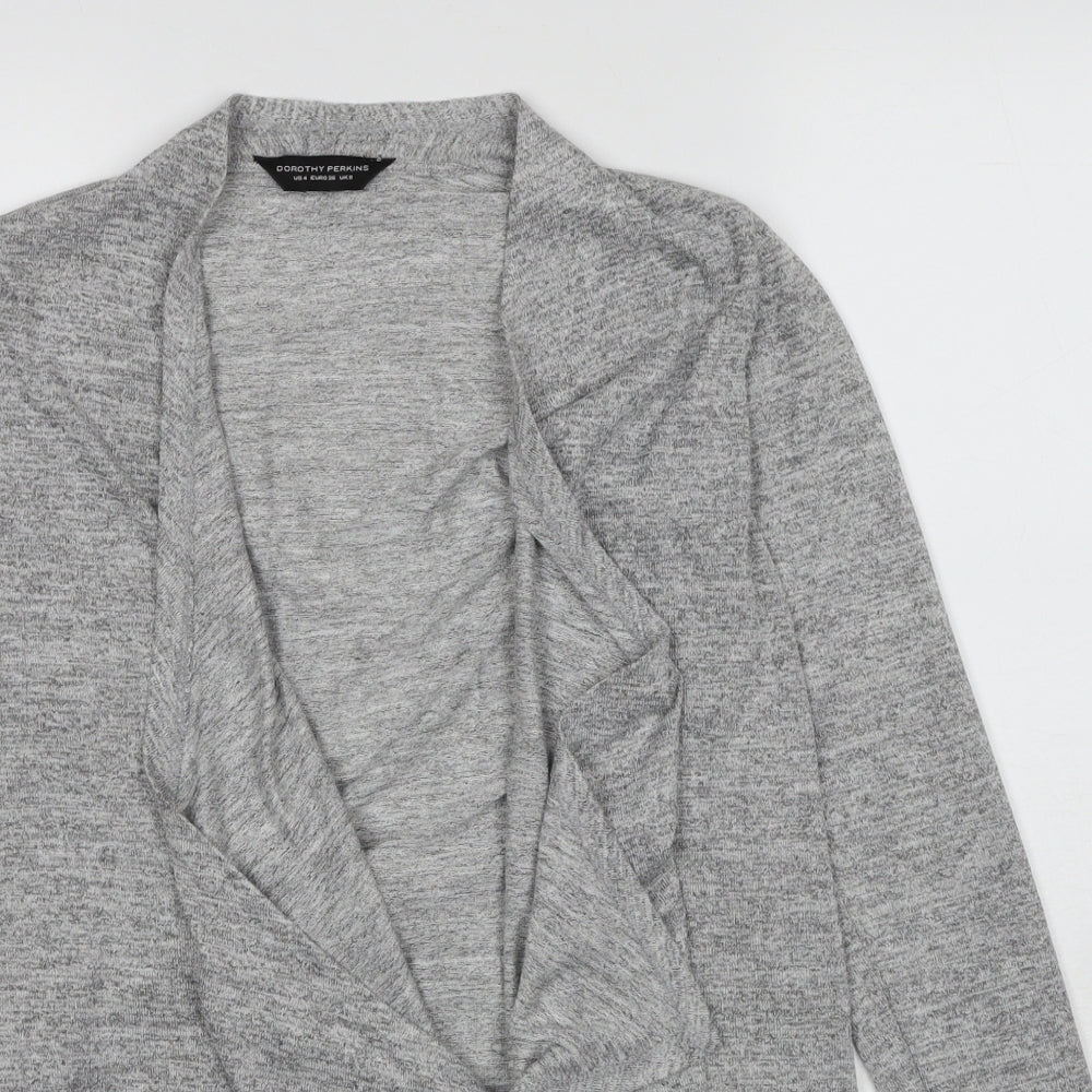 Dorothy Perkins Womens Grey V-Neck Polyester Cardigan Jumper Size 8