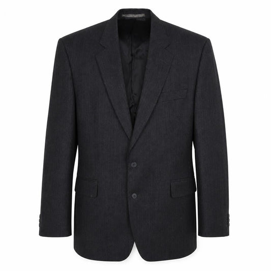 The Label Mens Grey Striped Wool Jacket Suit Jacket Size 44 Regular