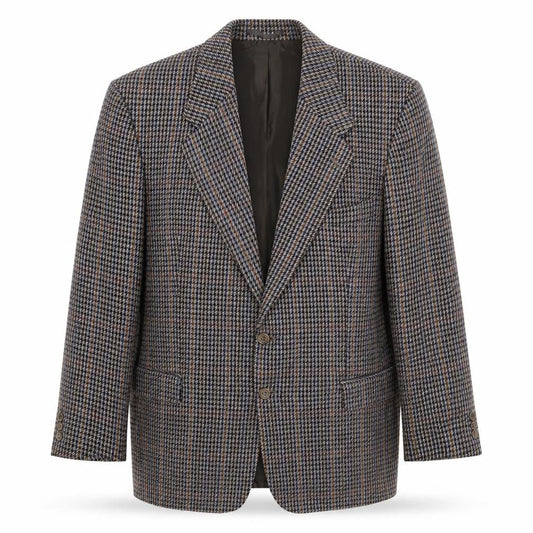 C&A Mens Brown Geometric Polyester Jacket Blazer Size M Regular