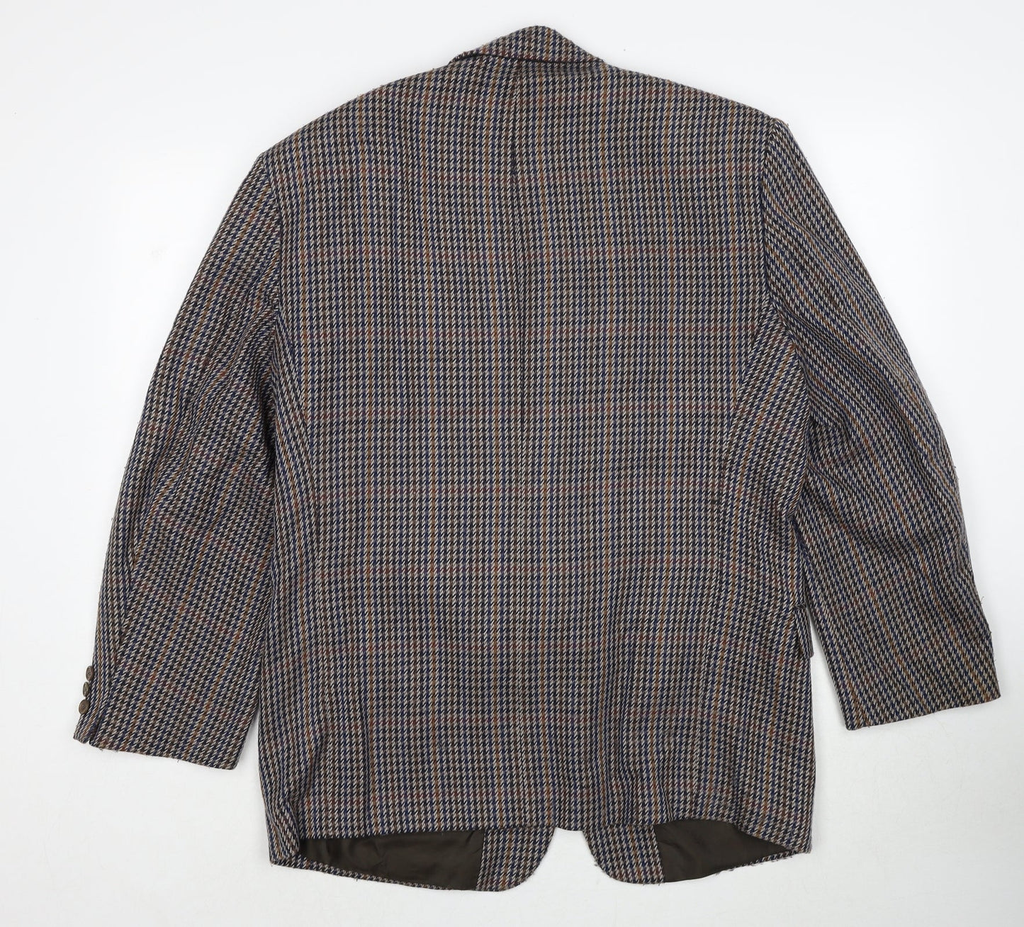C&A Mens Brown Geometric Polyester Jacket Blazer Size M Regular