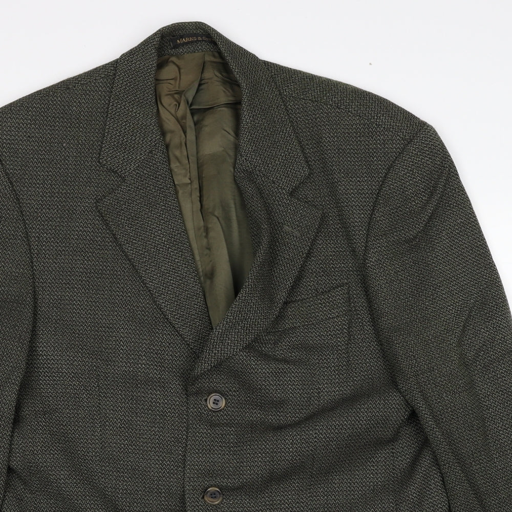 Marks and Spencer Mens Grey Wool Jacket Suit Jacket Size 40 Regular