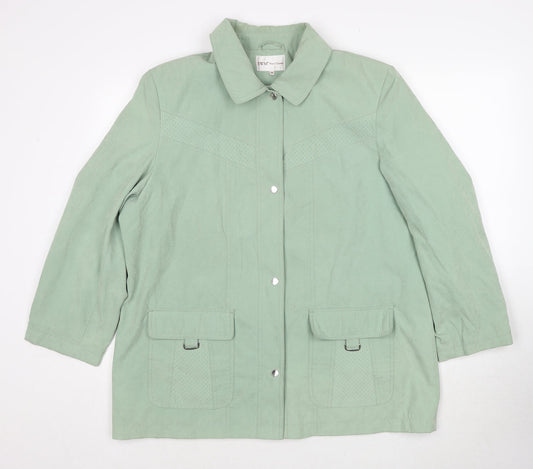 EWM Womens Green Jacket Size 18 Button