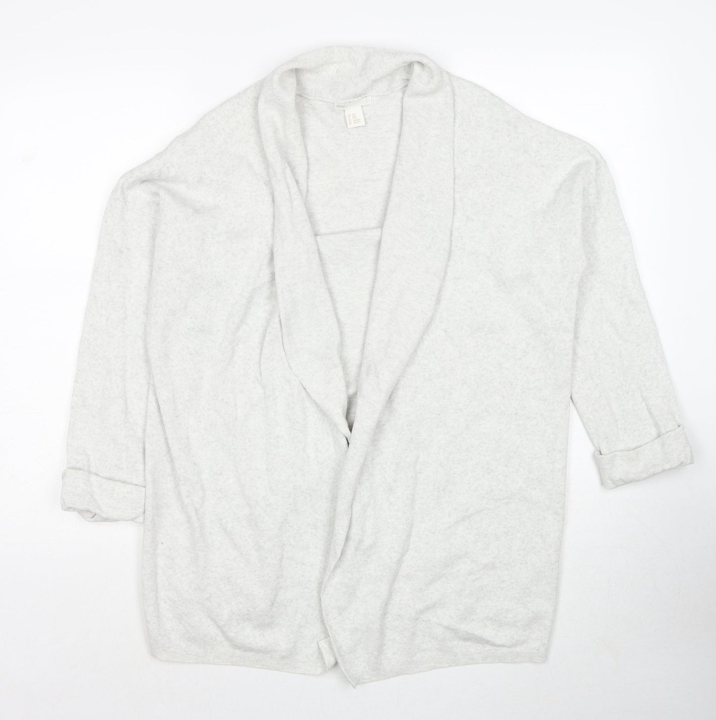 H&M Womens Grey V-Neck Cotton Cardigan Jumper Size XS