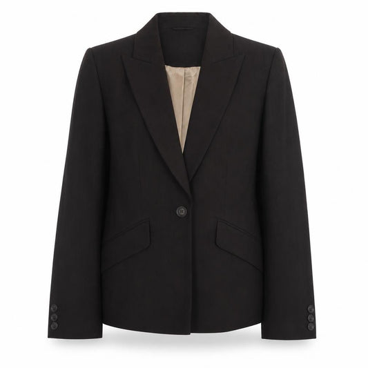 Esprit Womens Brown Polyester Jacket Suit Jacket Size 12