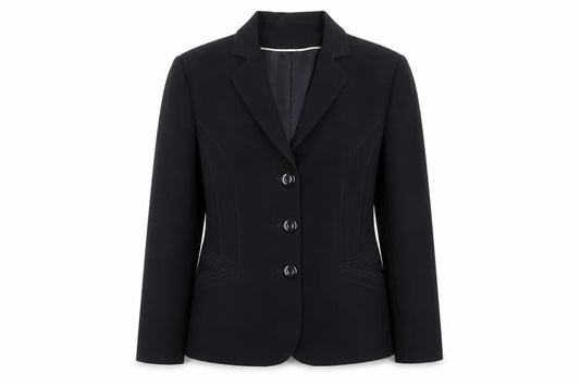 FRANK WALDER Womens Blue Polyester Jacket Suit Jacket Size 16