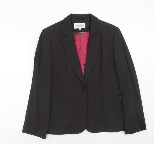 Marks and Spencer Womens Grey Polyester Jacket Blazer Size 12