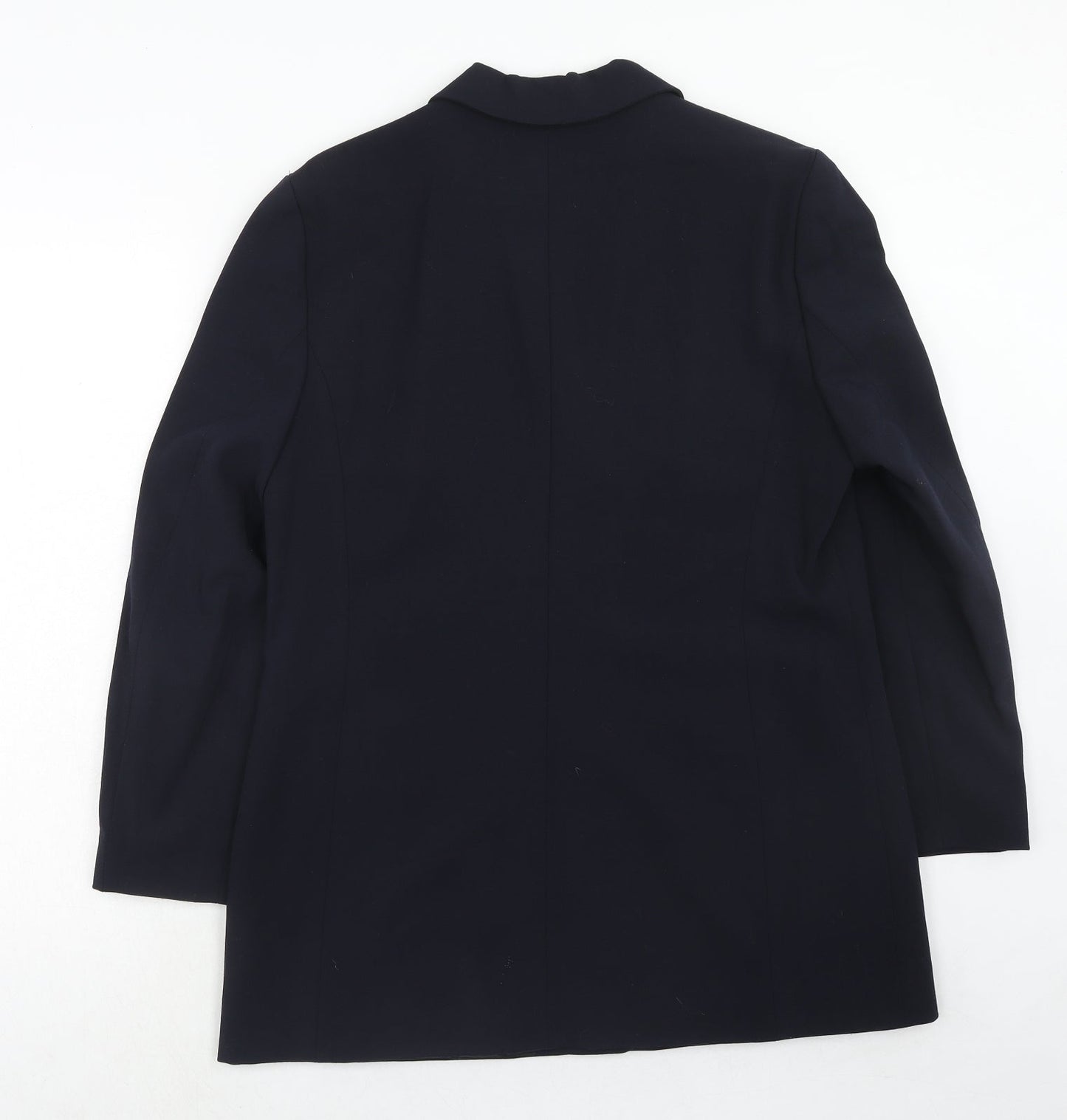 Bianca Womens Blue Polyester Jacket Suit Jacket Size 12