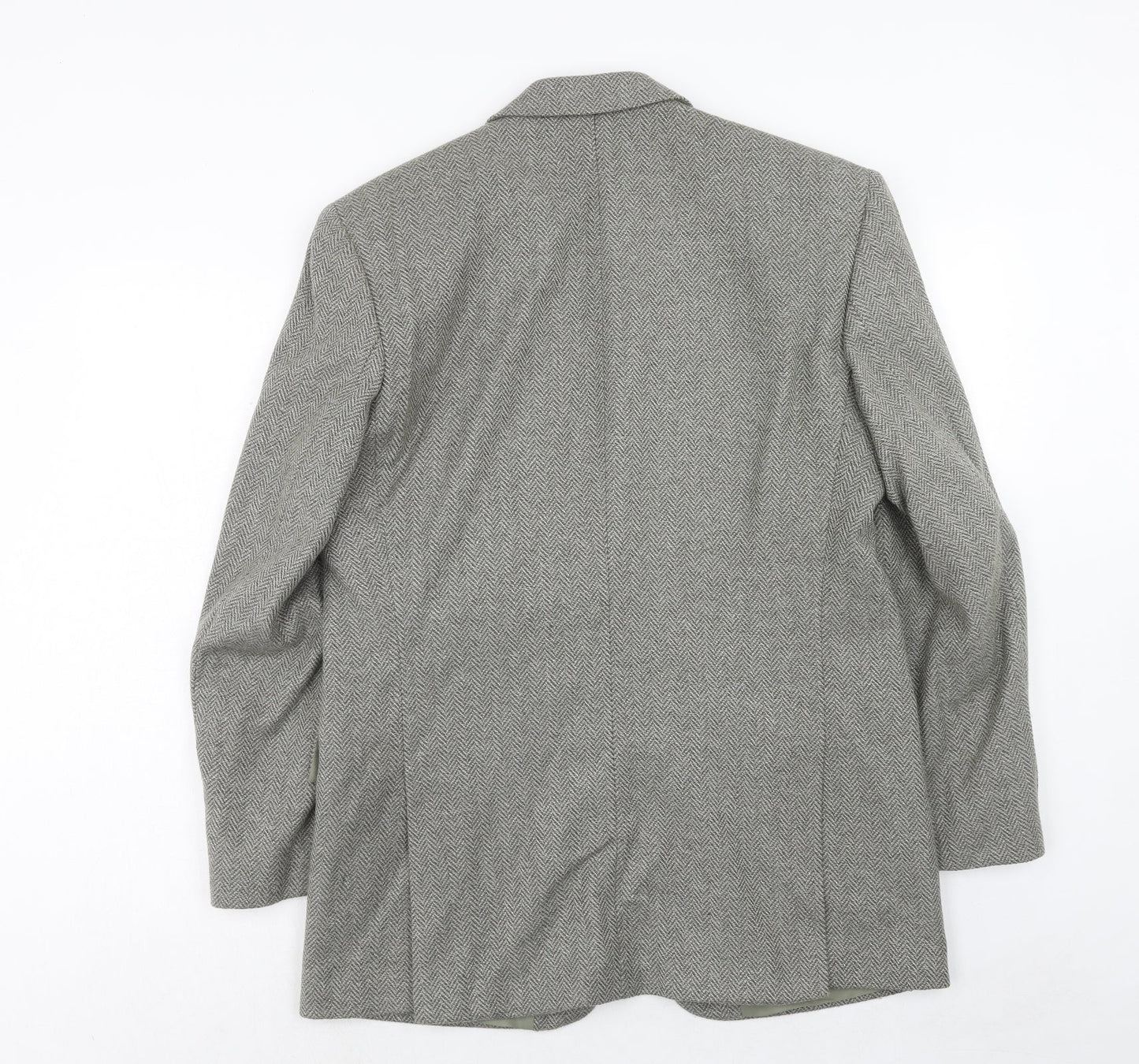 Greenwoods Mens Grey Polyester Jacket Blazer Size 38 Regular