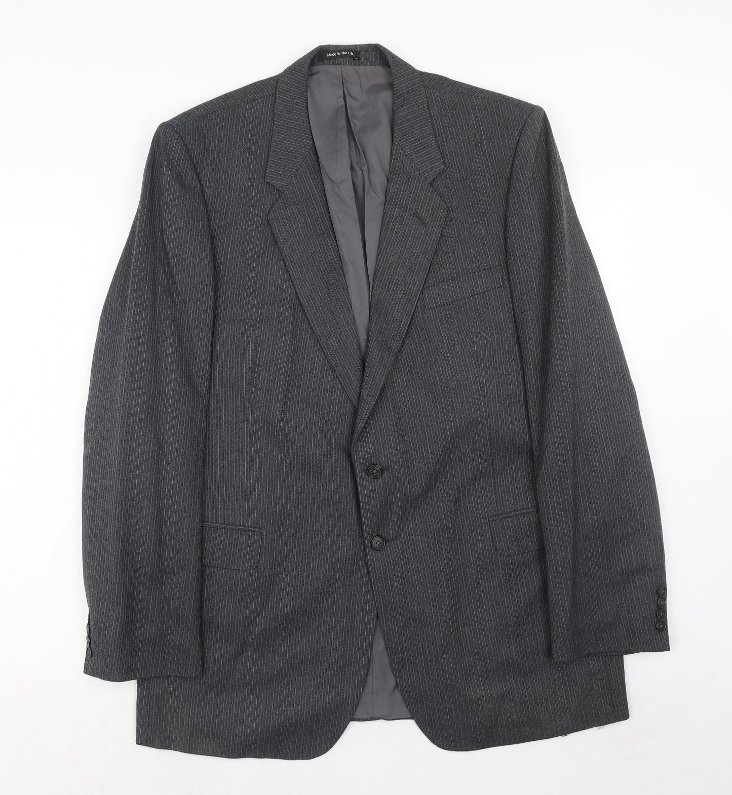 St Michael Mens Grey Wool Jacket Suit Jacket Size 44 Regular