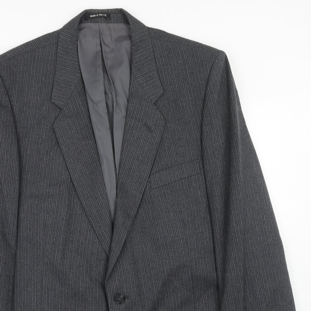 St Michael Mens Grey Wool Jacket Suit Jacket Size 44 Regular