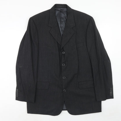 Charlton Gray Mens Grey Polyester Jacket Suit Jacket Size 42 Regular
