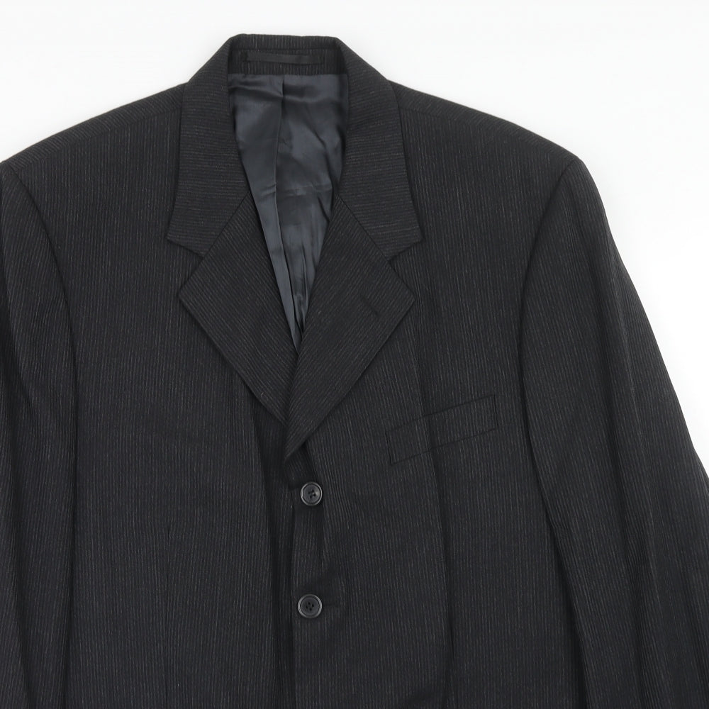 Charlton Gray Mens Grey Polyester Jacket Suit Jacket Size 42 Regular