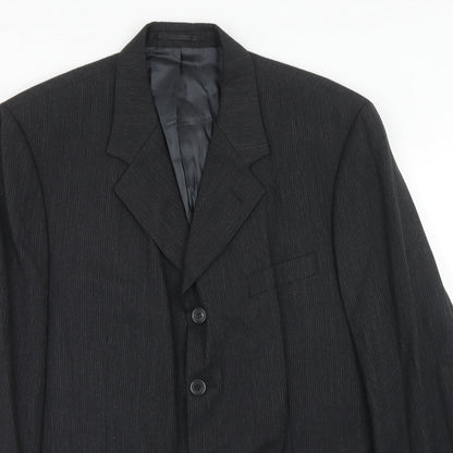 Charlton Gray Mens Grey Polyester Jacket Suit Jacket Size 42 Regular