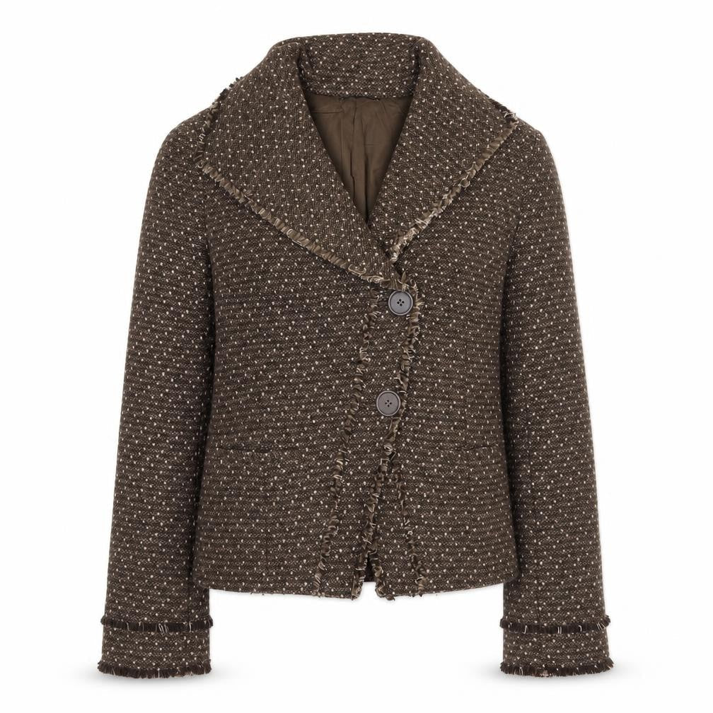 VILA Womens Brown Wool Jacket Blazer Size M